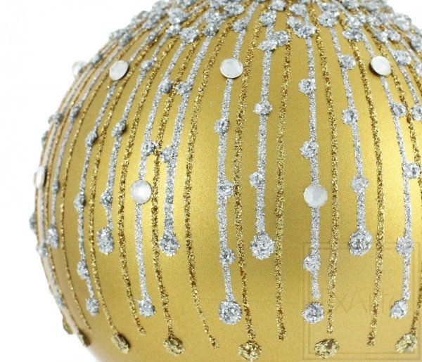 bombka bożonarodzeniowa złoty metalik / Golden Christmas bauble / Golden-Weihnachtskugeln