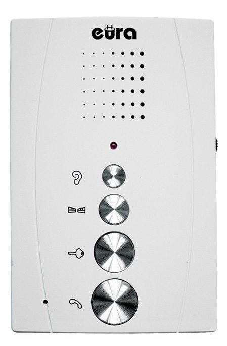 DOMOFON &#039;&#039;EURA&#039;&#039; ADP-51A3 &#039;&#039;DIFESA&#039;&#039; - 1-rodzinny, 2 unifony, interkom, biały