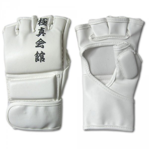 Rękawice kyokushin/ MMA-białe skay