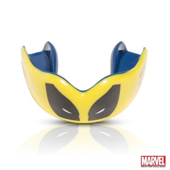 Ochraniacze zębów OZ-TT &quot;Extro Marvel Wolverine&quot; żółto-niebieskie SENIOR 