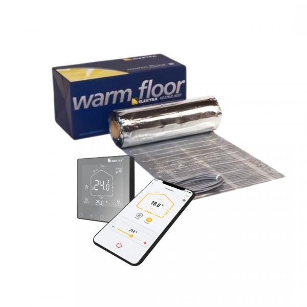 Zestaw: Folia grzewcza WoodTec 70 | 210W | 3m2 + termostat ELR30 Wi-Fi