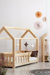 Lit en bois Lit Maison Mila MBP 80x200cm ADEKO
