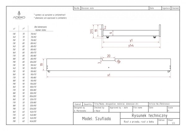 DMPB 80x200cm Łóżko piętrowe dziecięce domek Mila ADEKO
