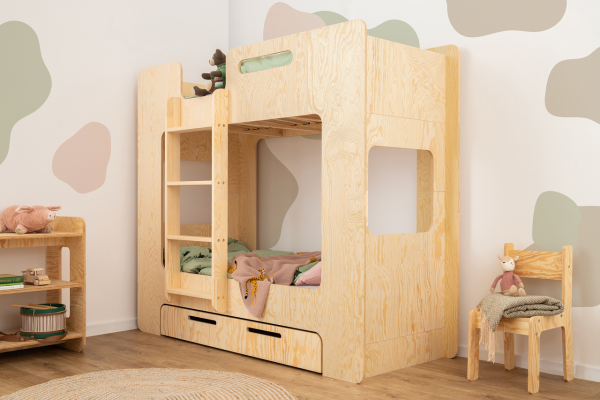 SIMBA S 80x200cm Łóżko piętrowe dziecięce domek  ADEKO
