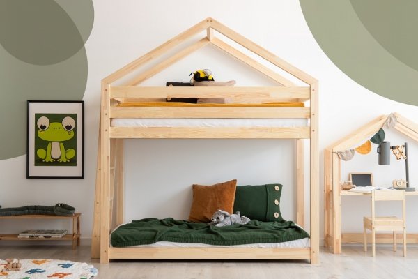 DMPB 70x140cm Łóżko piętrowe dziecięce domek Mila ADEKO