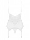 Bielizna-810-COR-2 gorset i stringi biały  S/M