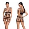 BS089 Bodystocking Czarny 