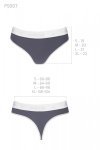 PS007 PANTIES dark grey stringi bawełniane 