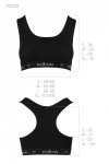PS010 TOP black biustonosz bawełniany 