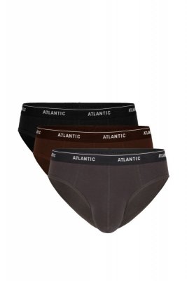 Atlantic 157 3-pak grf/cza/czk slipy męskie