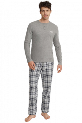 Henderson Usher 40946-90X Szary melanż piżama męska