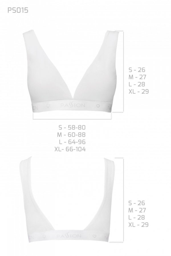 PS015 TOP biały bawełniany