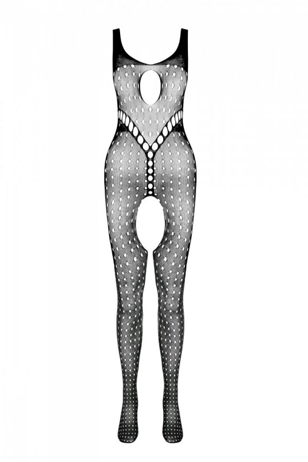 BS078 Bodystocking  Biały 