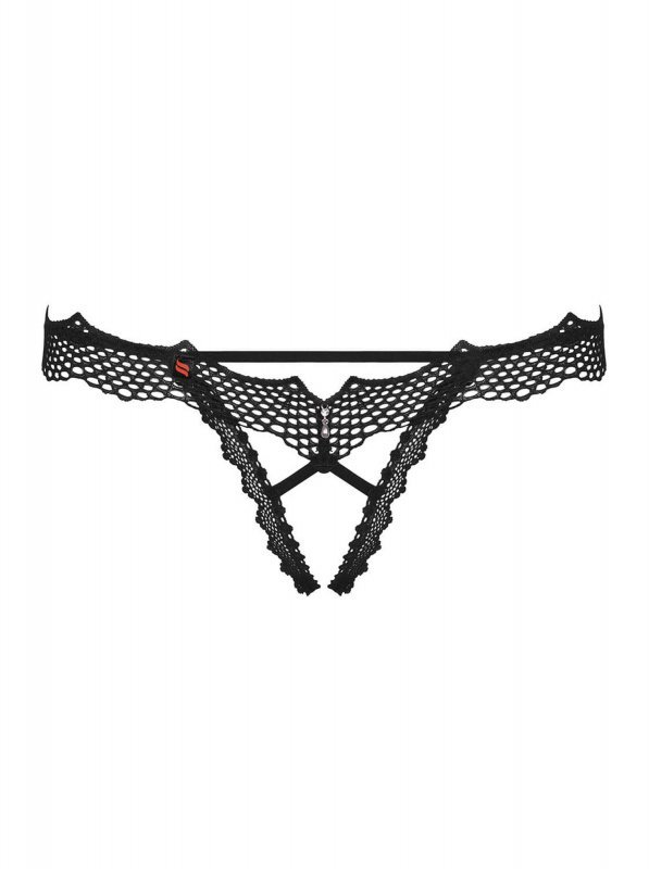 Bielizna-Bravelle stringi otwarte czarne L/XL