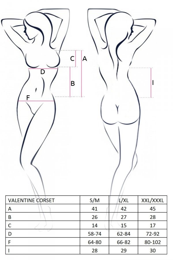 VALENTINE CORSET Czarny gorset 