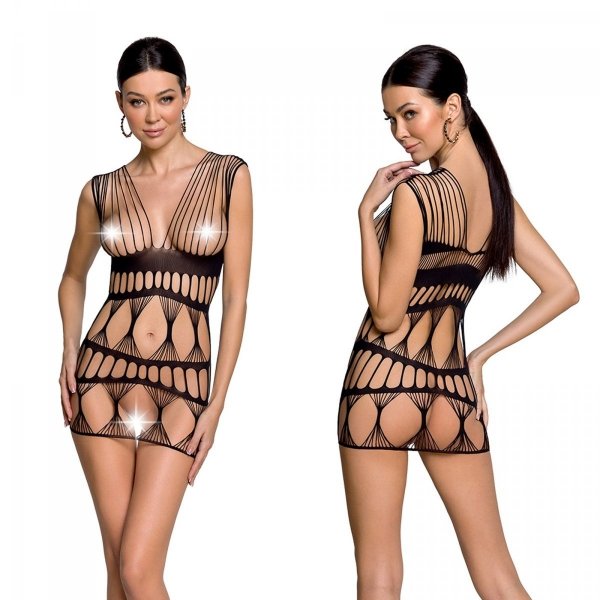 BS089 Bodystocking Czarny 