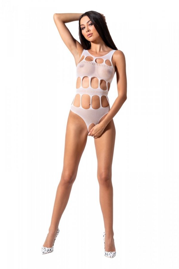 BS083 Bodystocking Biały