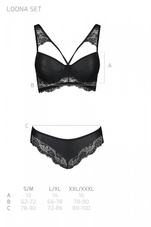 LOONA SET Czarny zestaw dwuczęściowy 