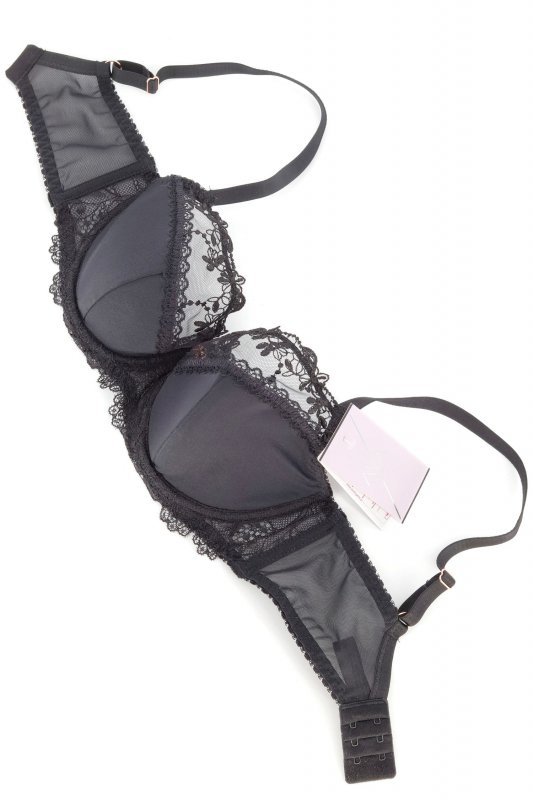 Ava 1030 Novato czarny biustonosz półusztywniany plus size