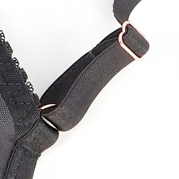 Ava 1030 Novato czarny biustonosz półusztywniany plus size