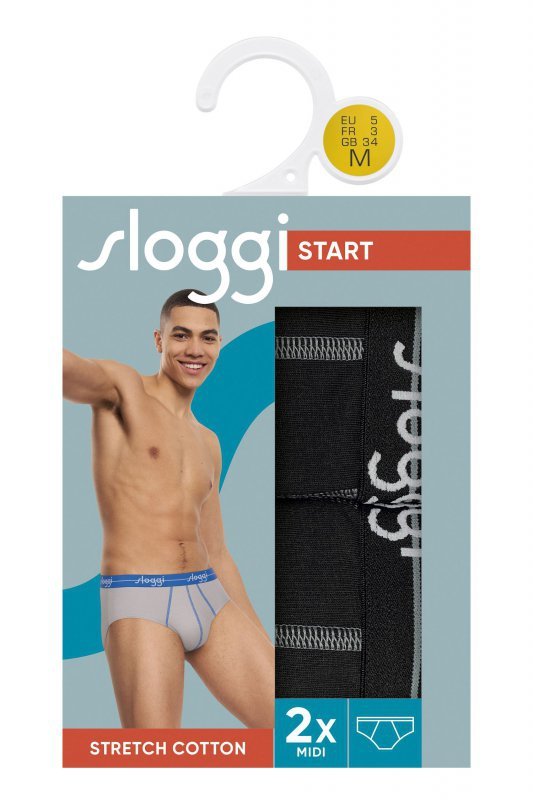 Slipy Start Midi 2-pak czarne