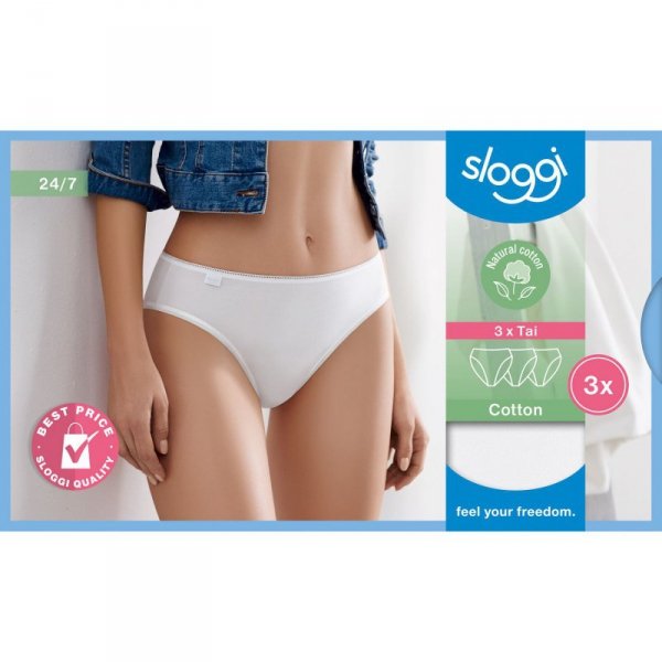 Figi Cotton Tai białe 3-pak