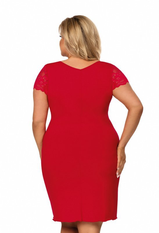 Donna Tess czerwona plus size Koszula nocna