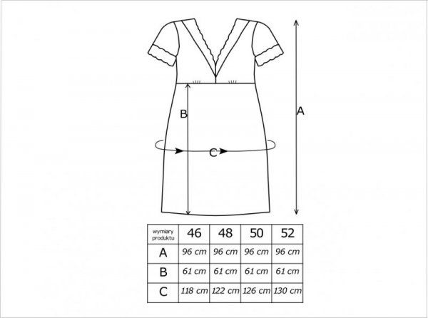 Koszulka nocna plus size - Mariza granatowa