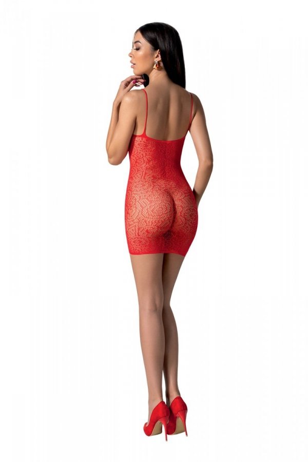 BS096 Bodystocking Czerwony 