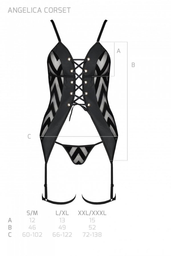ANGELICA CORSET Czarny gorset