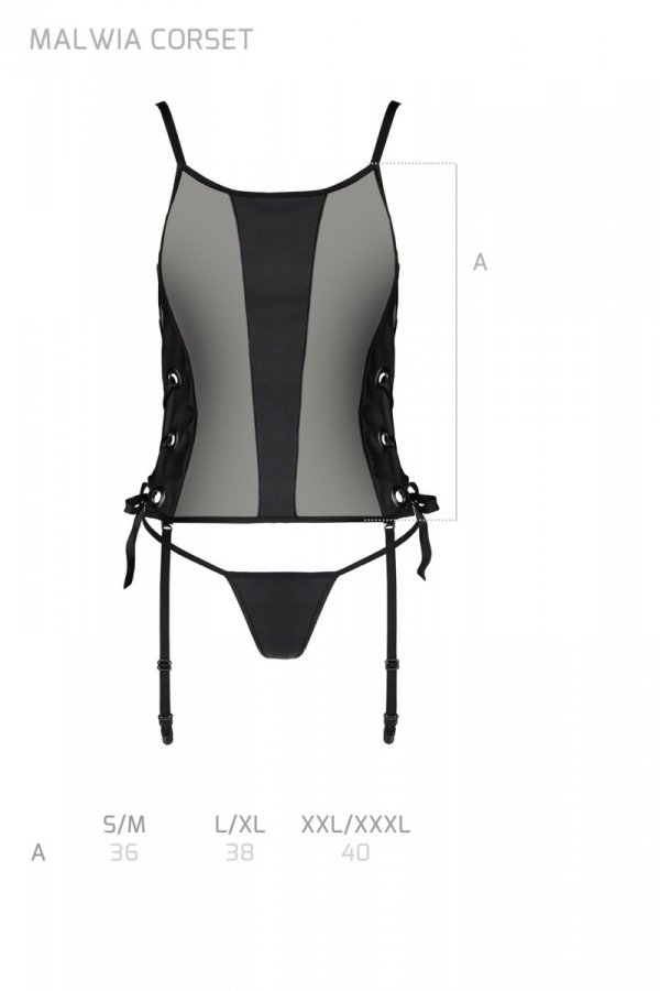 MALWIA CORSET Czarny gorset
