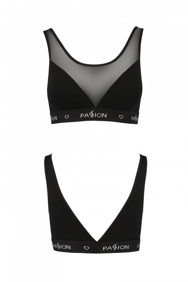 PS002 TOP black biustonosz z siateczką