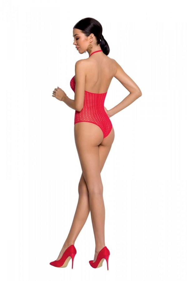 BS088 Bodystocking Czerwony 