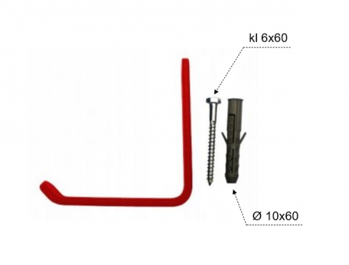 Wieszak na opony K1E/5x100R - zestaw montażowy.