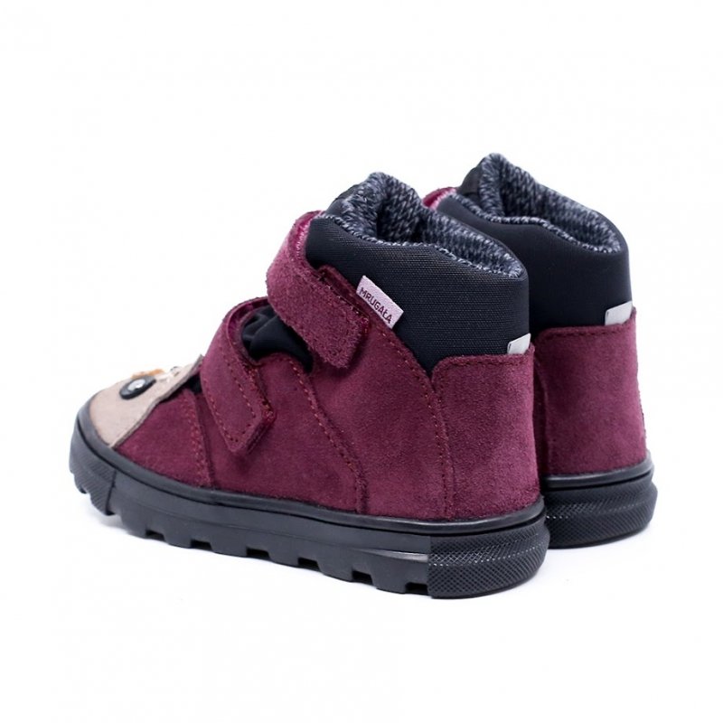MRUGAŁA ANDY 6280/4-55  alpaca plum TE-POR na rzepy