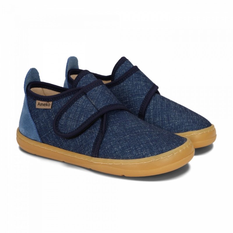 AMEKO kapcie BAREFOOT JEANS na rzep