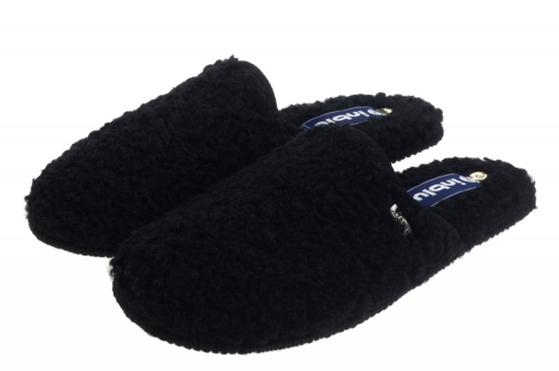 Inblu 155D127 kapcie damskie czarne-baranek