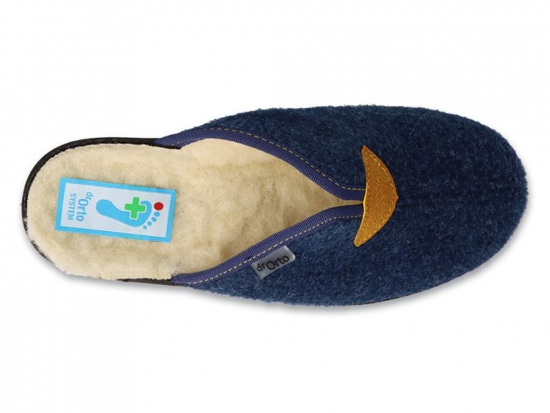 DR ORTO 937D636 kapcie damskie granatowe