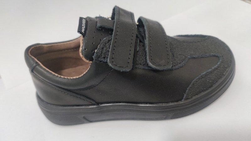 Półbuty skórzane MAZUREK 1362 BLACK na rzepy