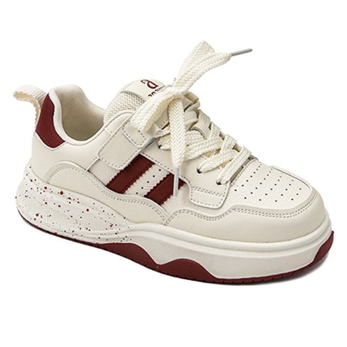 Apawwa buty sportowe M2230R BEIGE/RED dziewczęce na rzep