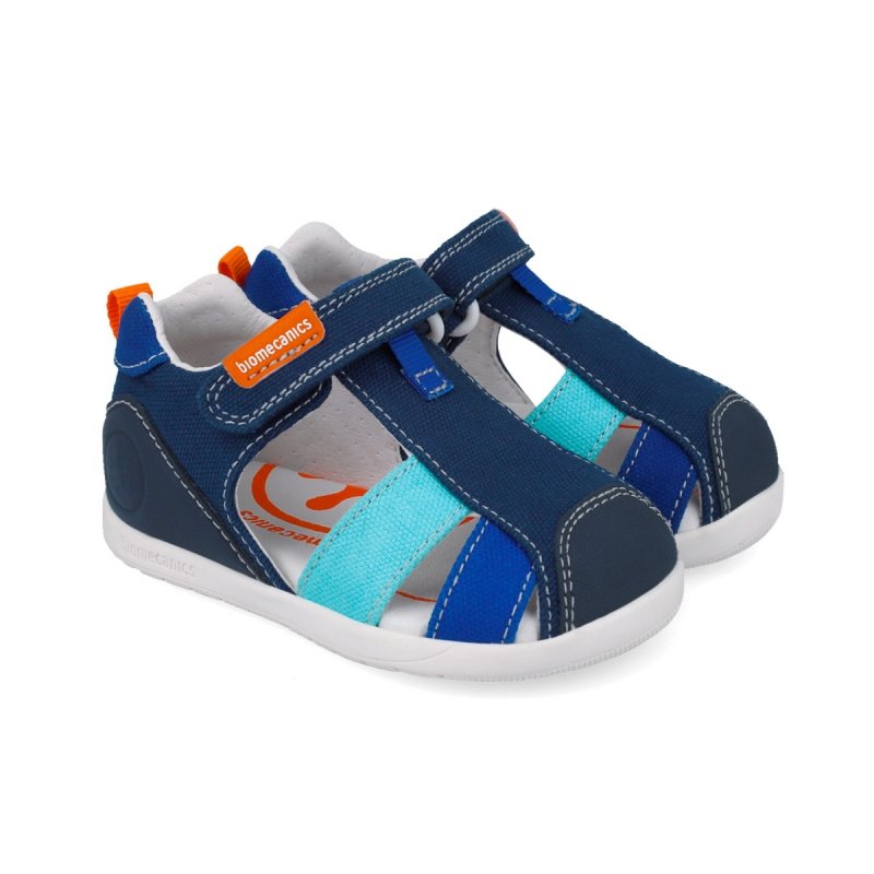 BIOMECANICS 252198-A089-C01221 AZUL MARINO sandał tekstylny rzep