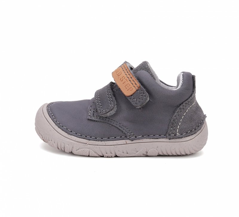 Półbuty D.D.STEP BAREFOOT S073-51761 DARK GREY na rzepy