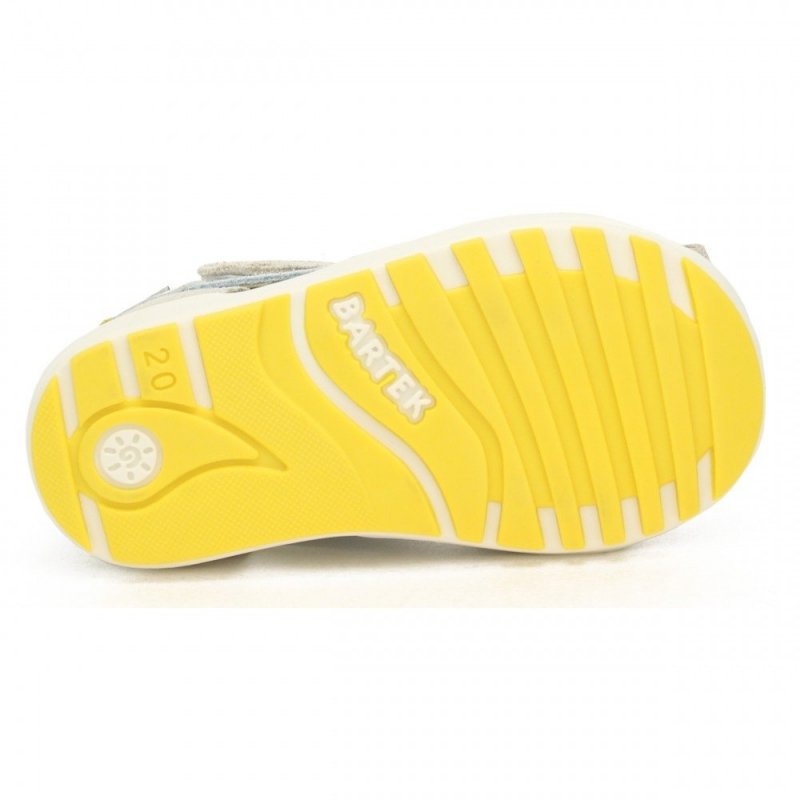 BARTEK 71179-0009 sandał szaro-niebieski na rzepy