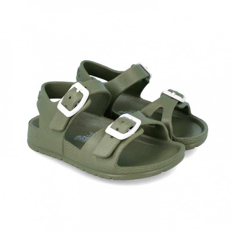 Sandałki GARVALIN 242870-B MILITAR oliwkowe piankowe