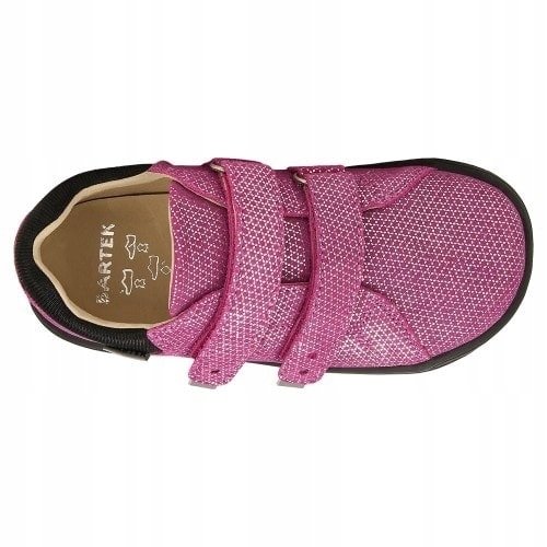 Półbuty BARTEK BAREFOOT 8300565 różowy na rzepy