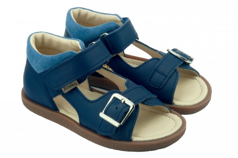 AMEKO Sandałki chłopięce BRACE-NAVY rzep