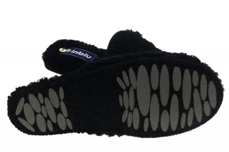 Inblu 155D127 kapcie damskie czarne-baranek
