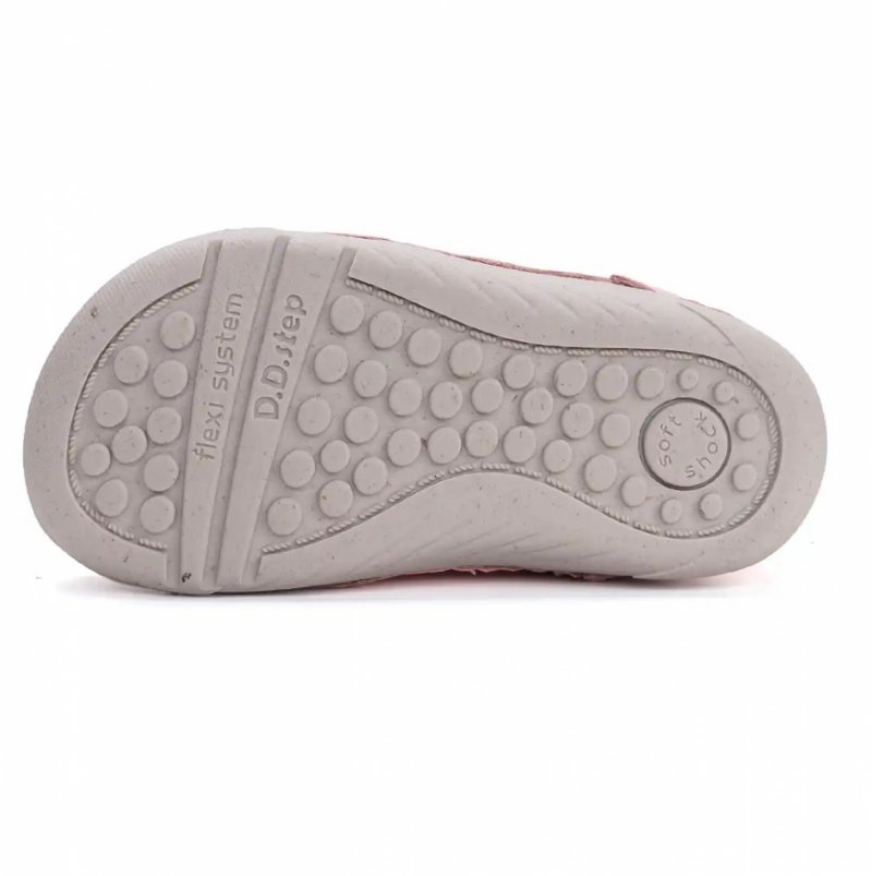 Trzewiki D.D.STEP BAREFOOT S108-61210CL Baby Pink na rzepy