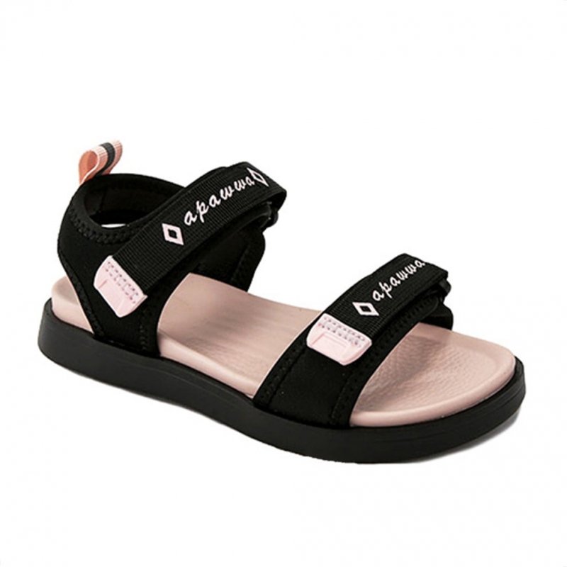 Sandałki APAWWA N1321P BLACK/PINK na rzepy