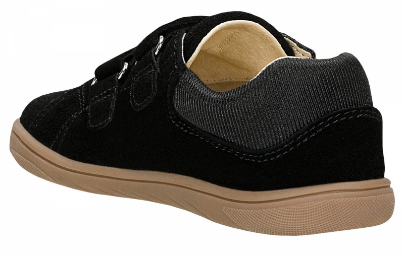 Półbuty BARTEK BAREFOOT 8600361 czarny na rzepy